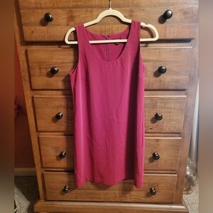 Ann Taylor Plum Shift Dress Zips in Back. 6P
